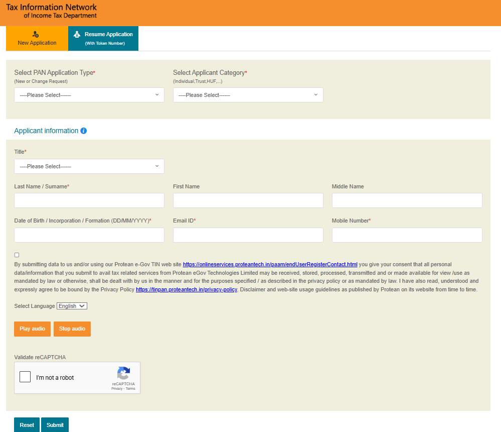 PAN Card Apply Online 2026 Registration Process