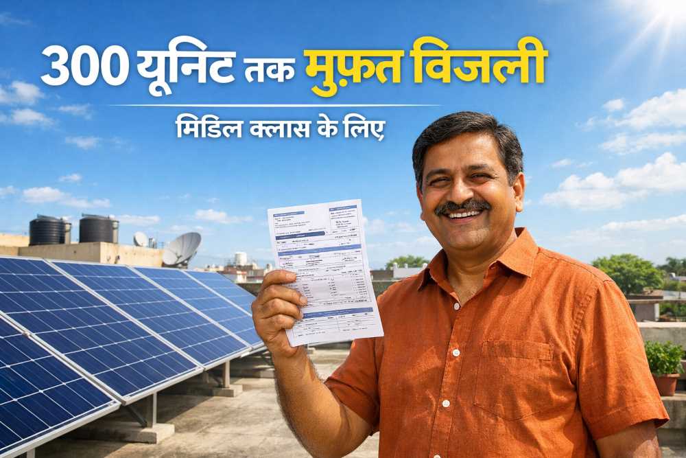 Government Schemes for Middle Class in 2026 solar rooftop yojana providing 300 unit free electricity to Indian families